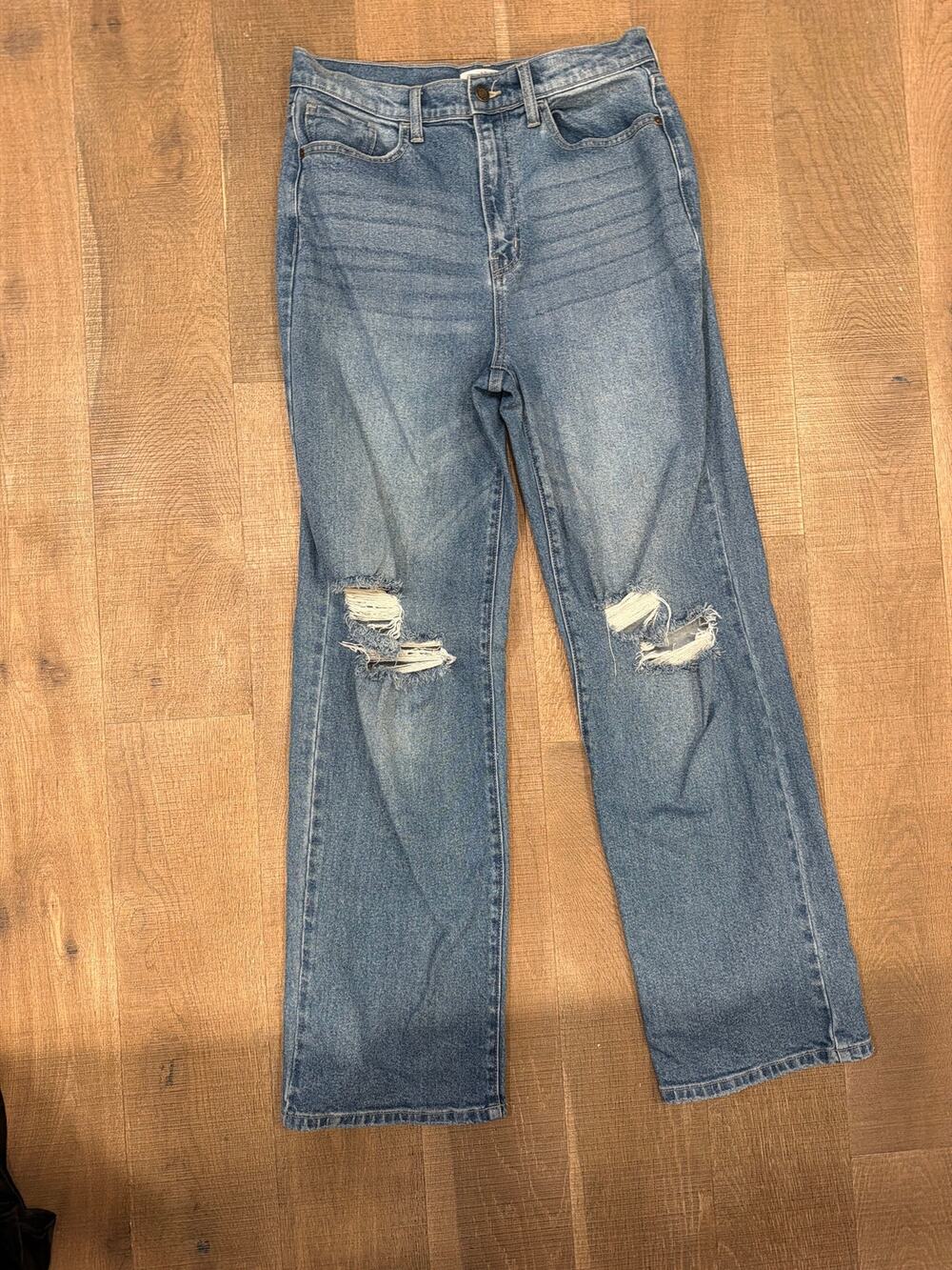Windsor jeans medium wash distressed denim